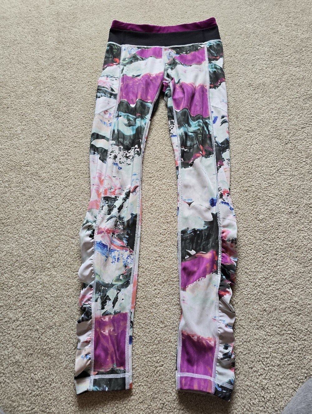 Lululemon Women’s Leggings Speed Tight III Pigment Wave Multicolor Size 4 - Picture 3 of 9